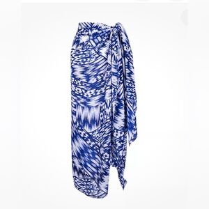 NWT Michael Stars Blue and White Swim Sarong Wrap